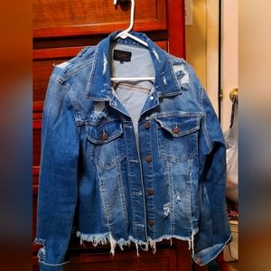 Risen distressed bluejean Jacket